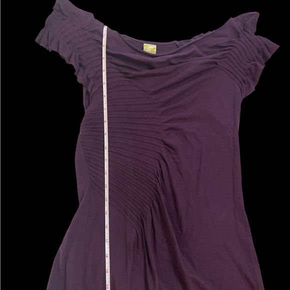 Anthropologie vintage & rare molded & melded deep purple tee XS unique classic - Picture 3 of 7